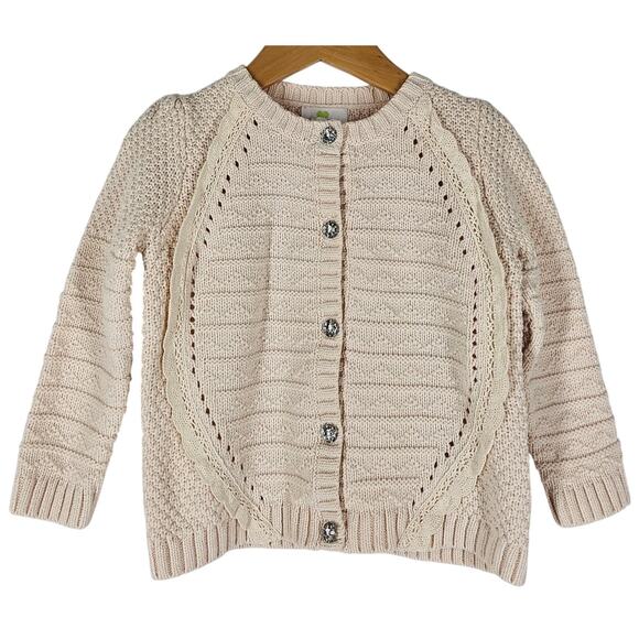 EMMA’S GARDEN LIGHT BEIGE BABY SWEATER – SIZE 24 MONTHS - Picture 1 of 7